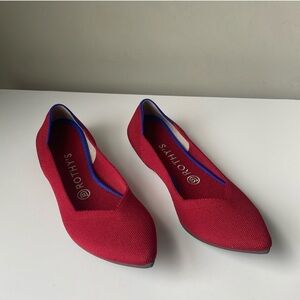 Rothy’s The Point Flats in Red EUC • Size 9